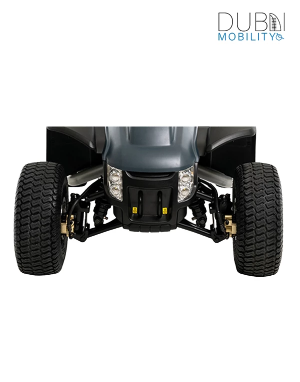 Pride Ranger rugged multi-terrain mobility scooter's suspension