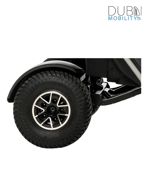 Pride Ranger rugged multi-terrain mobility scooter's wheel